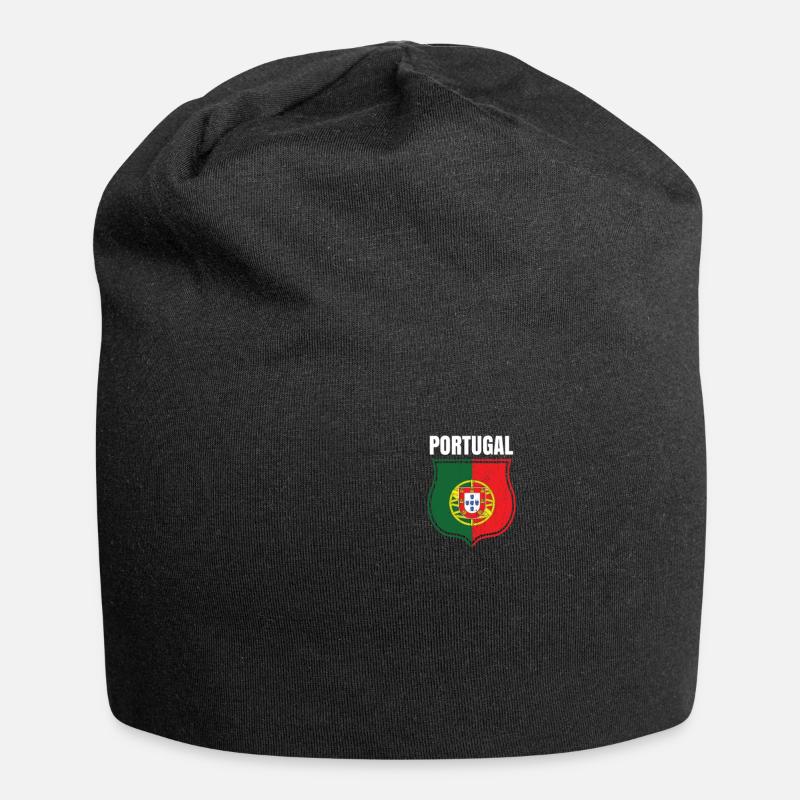 Portugal - Jersey-Beanie - Schwarz