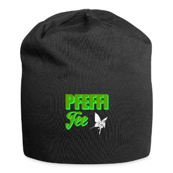 Pfeffi geht immer Pfefferminz Schnaps Party Saufen - Jersey-Beanie - Schwarz - Vorne