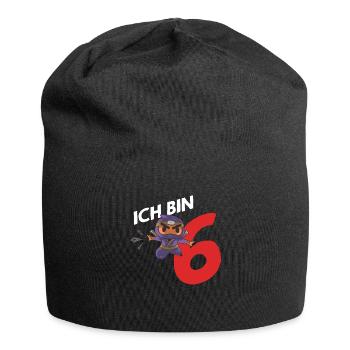 6e anniversaire Six cadeaux Birthday 6 ans - Bonnet en jersey - noir - Devant