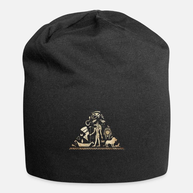 Ägypten Pharao Pyramide - Jersey-Beanie - Schwarz