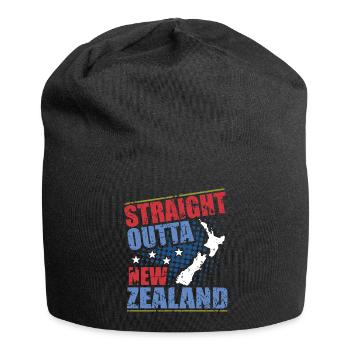 Neuseeland - Jersey-Beanie - Schwarz - Vorne