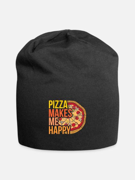 Pizza - Jersey-Beanie - Schwarz