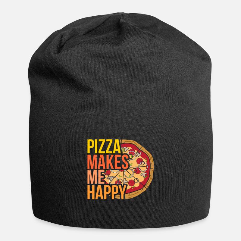 Pizza - Jersey-Beanie - Schwarz
