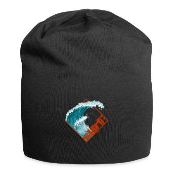Surfeurs surfeurs surfeurs - Bonnet en jersey - noir - Devant