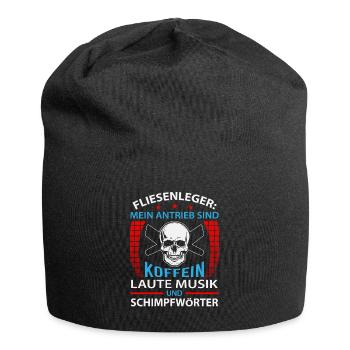 Fliesenleger Spruch - Jersey-Beanie - Schwarz - Vorne