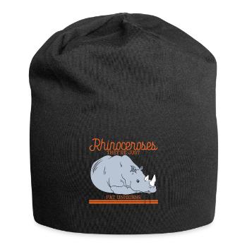 Rhinocéros Ce ne sont que des licornes grasses - Bonnet en jersey - noir - Devant