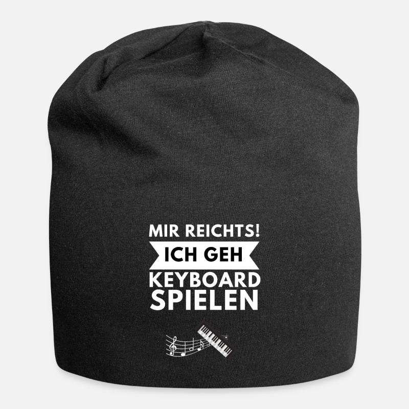 Keyboard Geschenkidee Geburtstag Keyboarder Musik - Jersey-Beanie - Schwarz