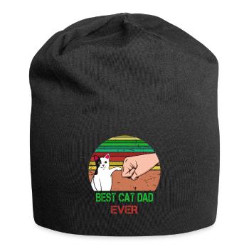 Meilleur cadeau Cat Dad Ever Retro - Bonnet en jersey - noir - Devant