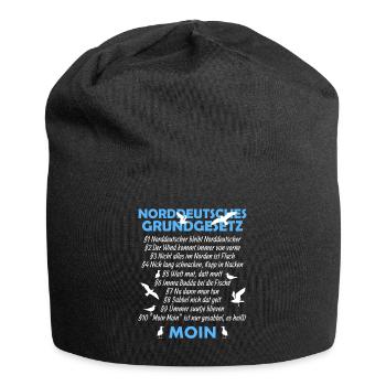 Norddeutsches Grundgesetz Norden Ostsee Nordsee - Jersey-Beanie - Schwarz - Vorne