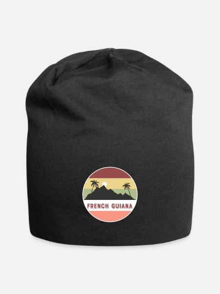 Pays et pays rétro Guyane française - Bonnet en jersey - noir