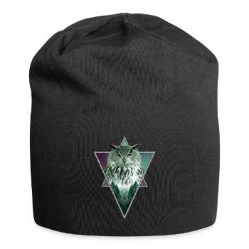 Owl spirit animal nature and outdoor lover - Jersey Beanie - black - Front