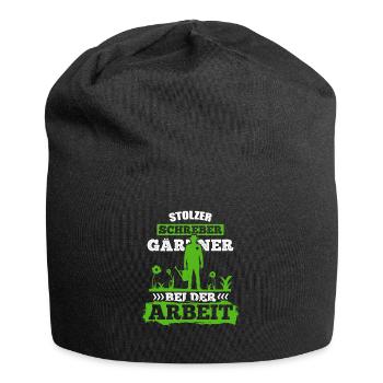 Lustiger Schrebergarten Spruch - Jersey-Beanie - Schwarz - Vorne