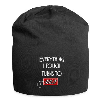 Makler Verkäufer Ich verkaufe alles - Jersey-Beanie - Schwarz - Vorne