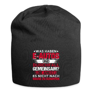 Elektroauto Fahren Lustiger Spruch Geschenk - Jersey-Beanie - Schwarz - Vorne