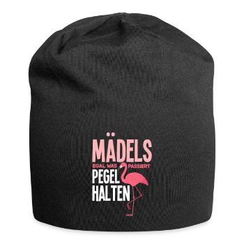 Mädels Pegel Halten Flamingo Party Gruppe Alkohol - Jersey-Beanie - Schwarz - Vorne