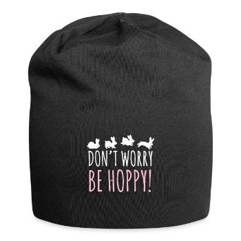 Ne vous inquiétez pas, lapin de Pâques - Bonnet en jersey - noir - Devant