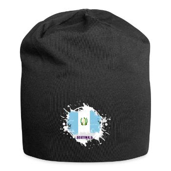 Guatemala flag with blob - Jersey Beanie - black - Front
