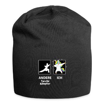 Tai Chi Kampfsport Papa Geschenk Geburt Baby Shirt - Jersey-Beanie - Schwarz - Vorne