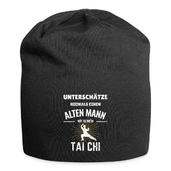Tai Chi Rentner Rente Trainer Meister Kampfsport - Jersey-Beanie - Schwarz - Vorne