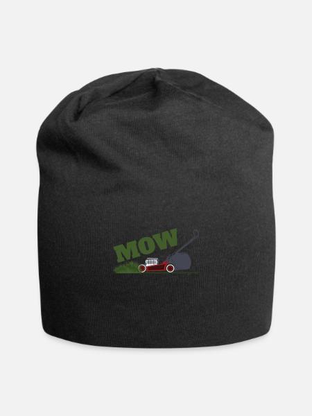 Rasen Mähen - Jersey-Beanie - Schwarz