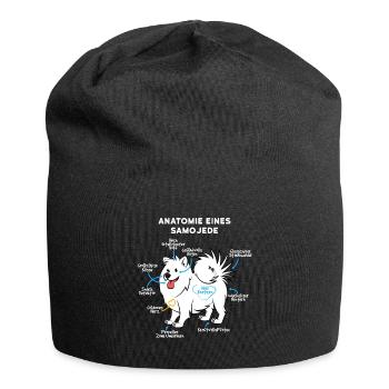 Anatomie Eines Samojede - Jersey-Beanie - Schwarz - Vorne