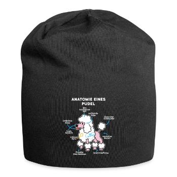 Anatomie Eines Pudel - Jersey-Beanie - Schwarz - Vorne