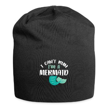 Je ne peux pas courir, je suis une sirène Mermaid Beach Fin - Bonnet en jersey - noir - Devant