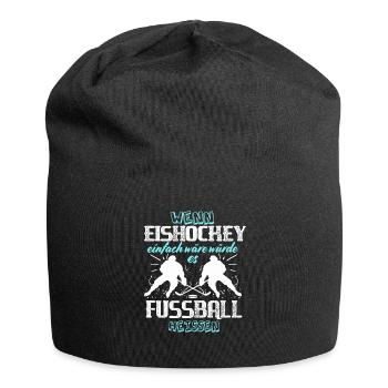 Lustiges Eishockey Shirt für die Eishockey Saison - Jersey-Beanie - Schwarz - Vorne