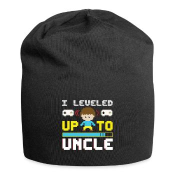 Level Up Zum Onkel - Jersey-Beanie - Schwarz - Vorne