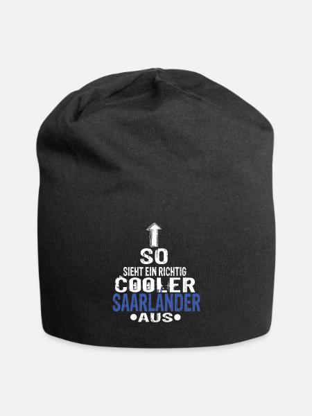 Saarland Saarbrücken Saarländer Saarländisch - Jersey-Beanie - Schwarz