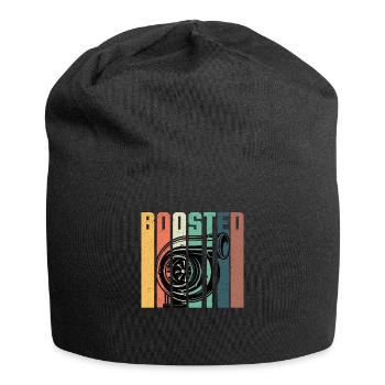 Boosted turbo car tuning turbocharger man gift - Jersey Beanie - black - Front