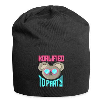 Cute koala graphic Australia retro party - Jersey Beanie - black - Front