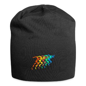 Leichtathletik Läufer Bunt Sprinter - Jersey-Beanie - Schwarz - Vorne