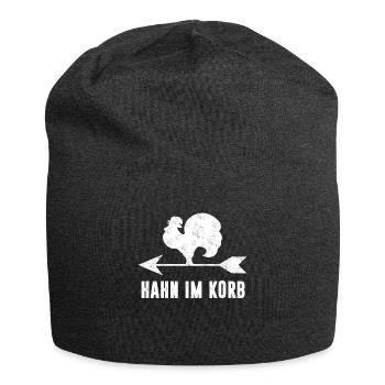 Hahn im Korb - Jersey-Beanie - Anthrazit - Vorne