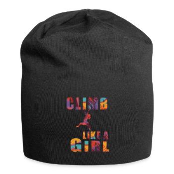 Climb like a Girl Frauen Klettern Kletterhalle - Jersey-Beanie - Schwarz - Vorne