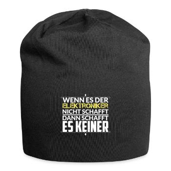 Elektroniker Spruch Geschenk Azubi Ausbildung - Jersey-Beanie - Schwarz - Vorne