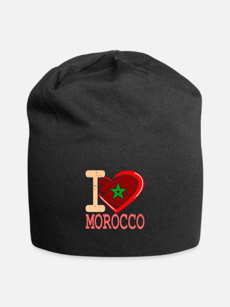 Le maroc - Bonnet en jersey - noir