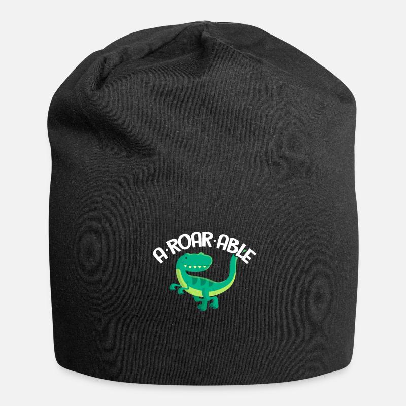 dinosaur - Jersey Beanie - black