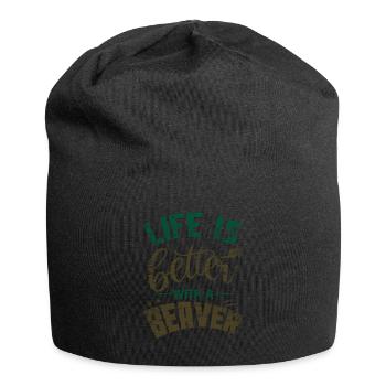 Biber - Jersey-Beanie - Schwarz - Vorne