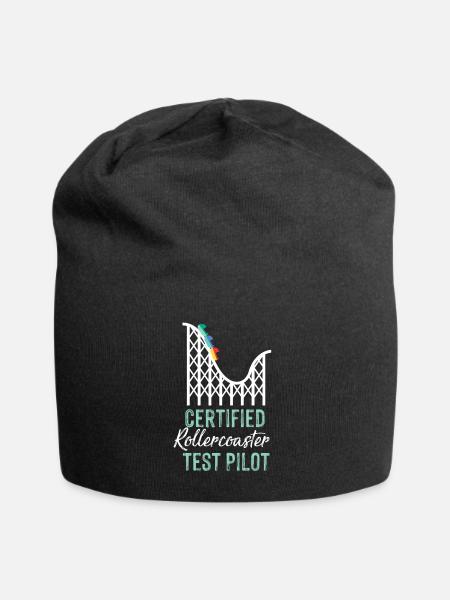 Certified Rollercoaster Test Pilot - Jersey Beanie - black