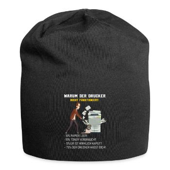 WARUM DER DRUCKER NICHT FUNKTIONIERT SYSADMIN - Jersey-Beanie - Schwarz - Vorne