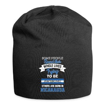 Born in Nicaragua - Jersey Beanie - black - Front