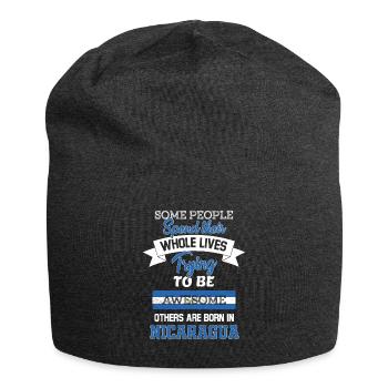 Geboren in nicaragua - Jersey-Beanie - Anthrazit - Vorne