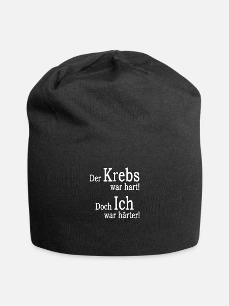 Krebs war hart, doch ich war härter! - Jersey-Beanie - Schwarz
