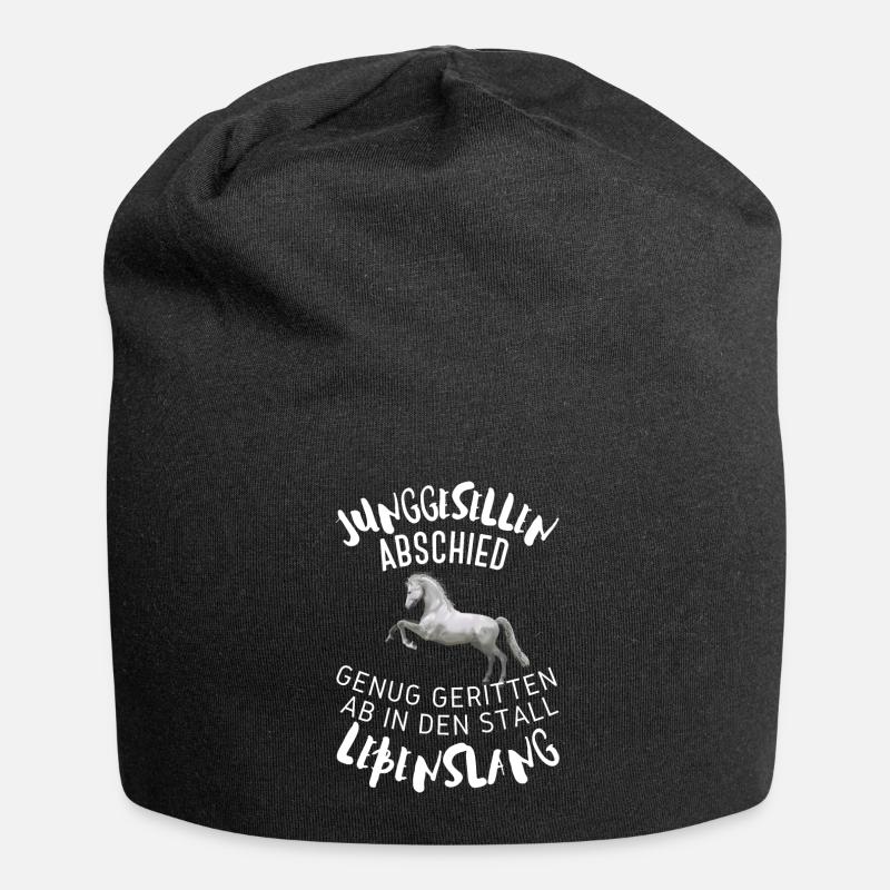 JUNGGESELLENABSCHIED Lustig Single Geschenkidee - Jersey-Beanie - Schwarz