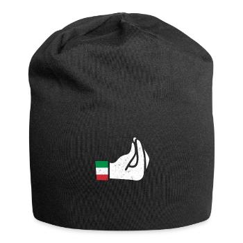 italien - Bonnet en jersey - noir - Devant