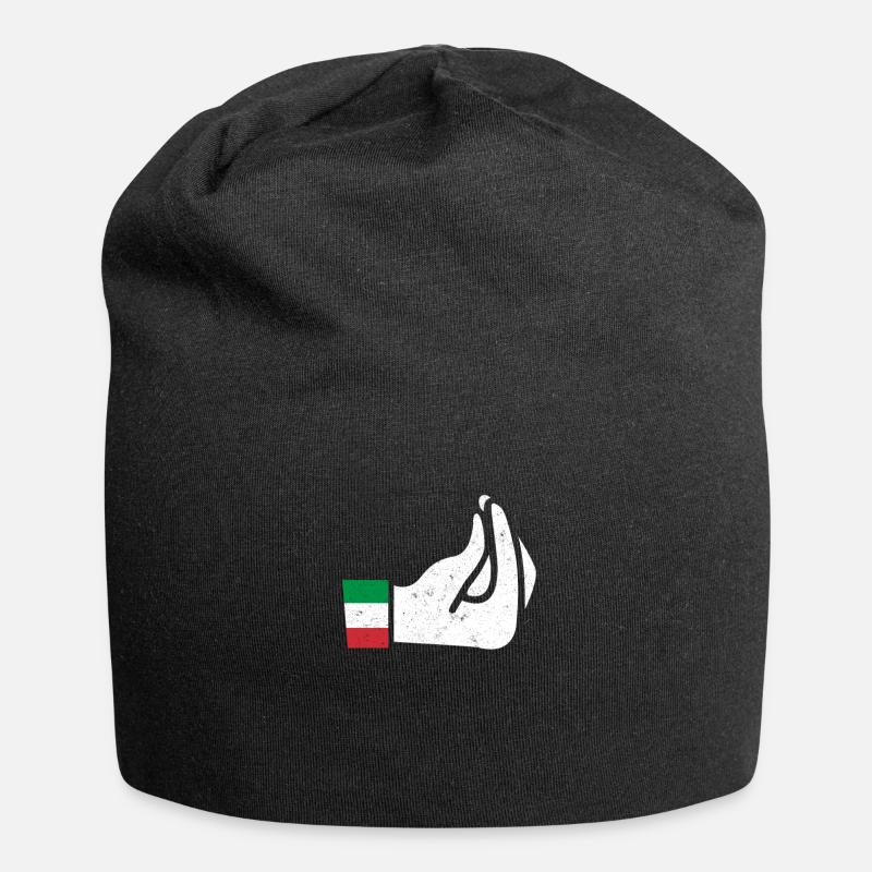 italien - Bonnet en jersey - noir