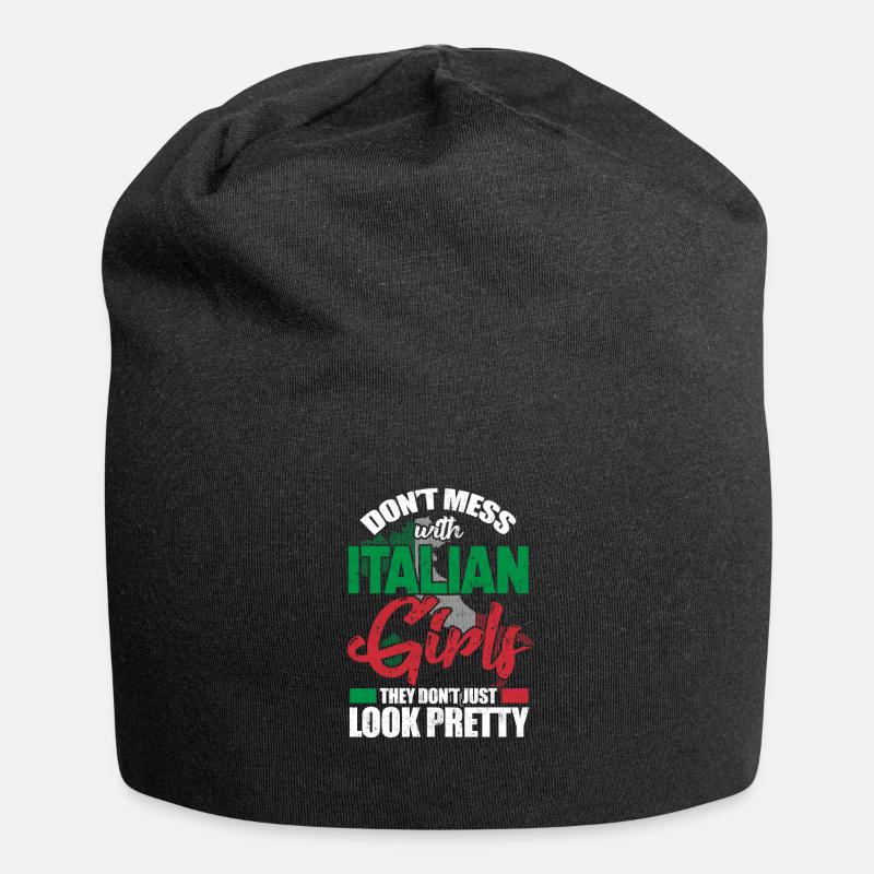 Italian - Jersey Beanie - black