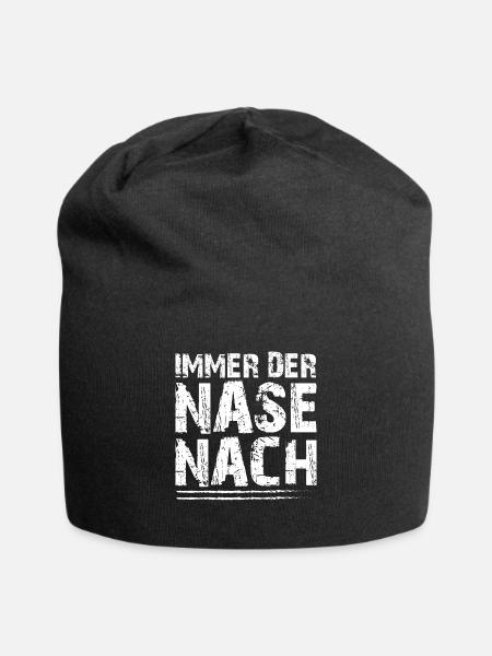 IMMER DER NASE NACH - Jersey-Beanie - Schwarz