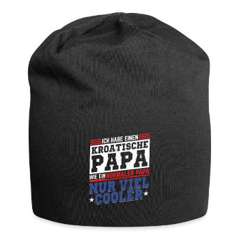 Kroatien Kroatisch Zagreb Geschenk - Jersey-Beanie - Schwarz - Vorne